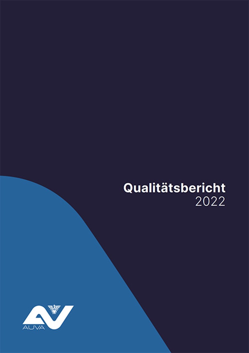 Titelbild des AUVA-Qualitätsberichtes 2021