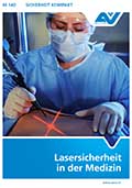 Titelbild des Merkblattes M 140, Lasersicherheit in der Medizin