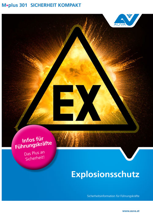 Titelbild des Merkblattes M.plus 301 "Explosionsschutz"